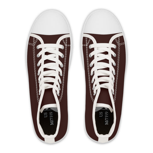 Rich maroon tennis shoes