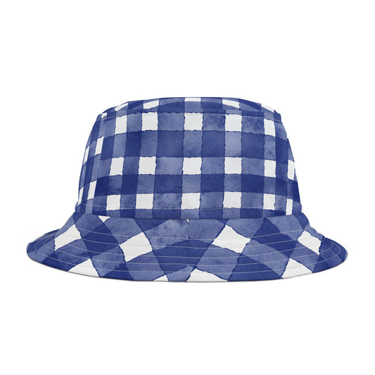 Bucket Hat Royal and White